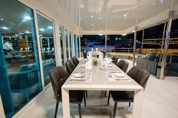 Upper deck with city views