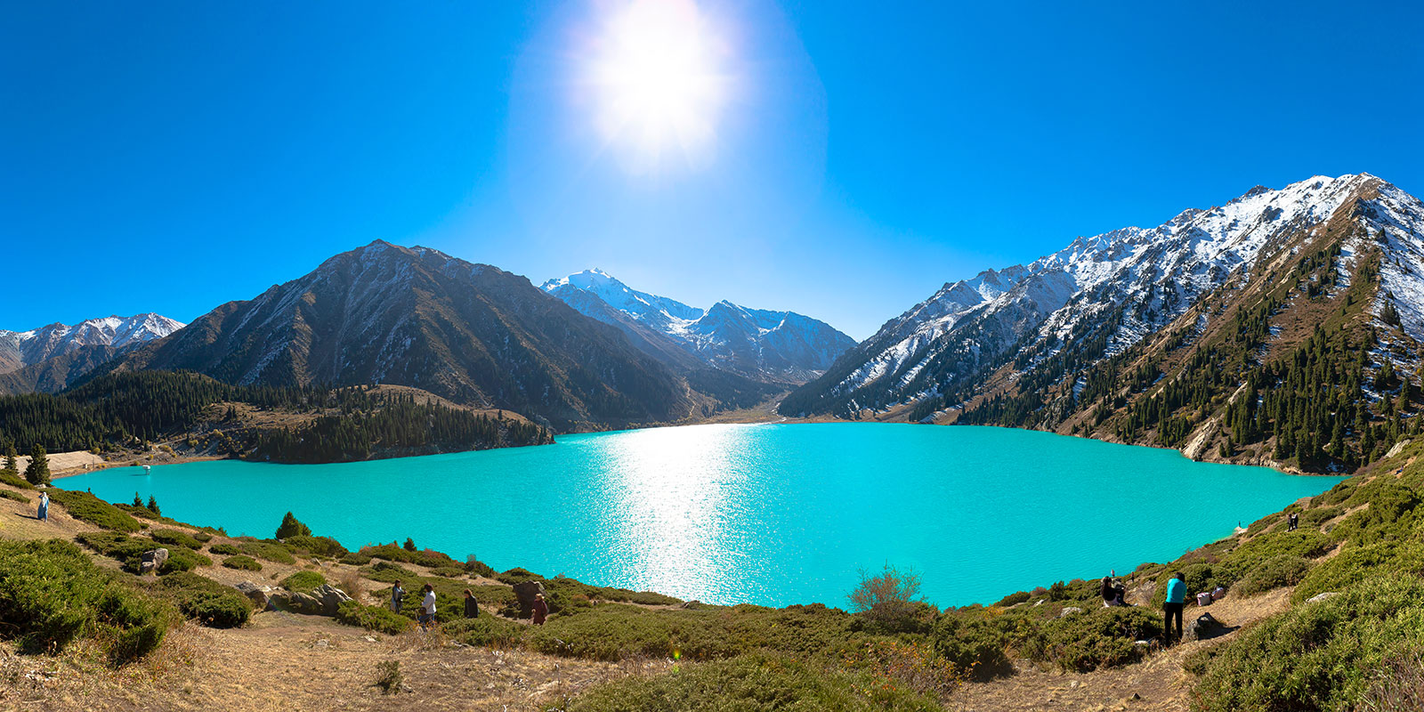 Almaty Kazakhstan city and mountains